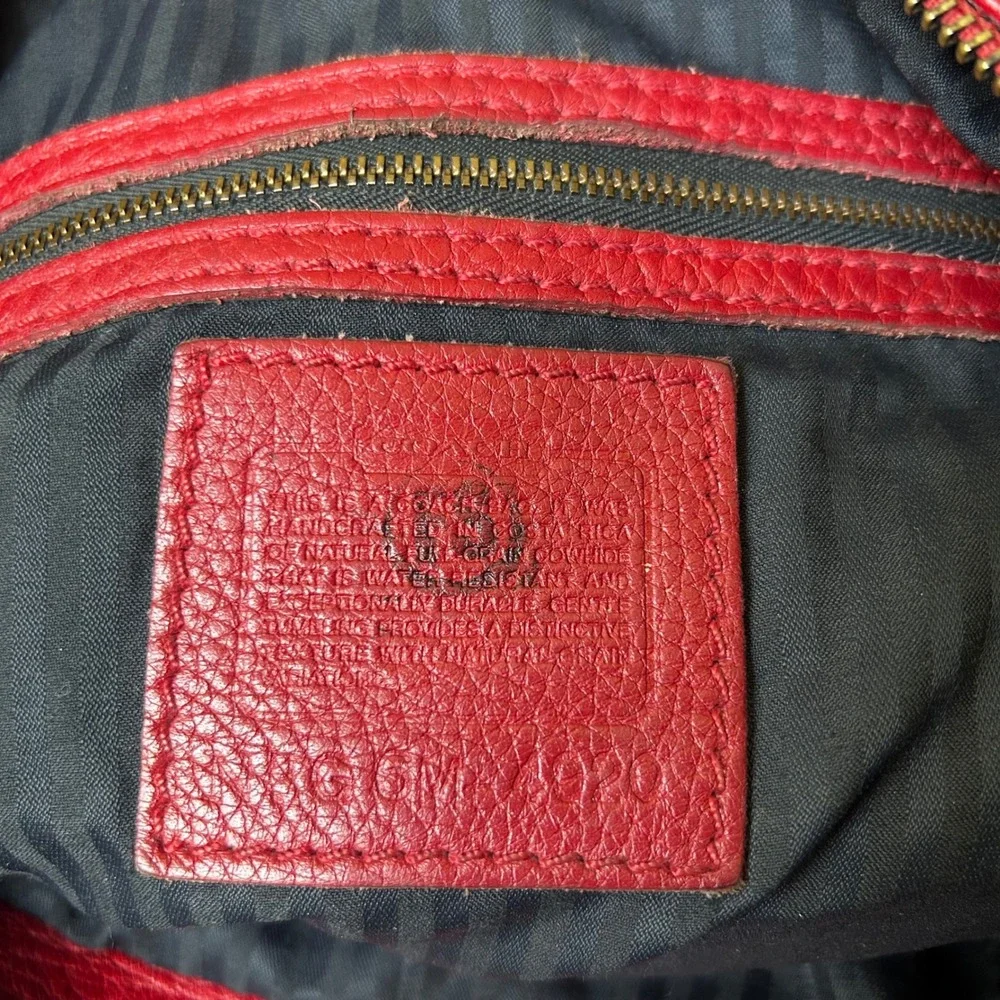 COACH Vintage RED Pebbled Leather Sonoma Shoulder Crossbody Bag G6M-4920 Large